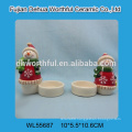 2016 new arrival ceramic candle holder in snowman shape